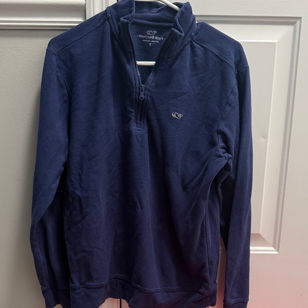 Vineyard Vines Men's Deep Blue Zip-Up Sweater